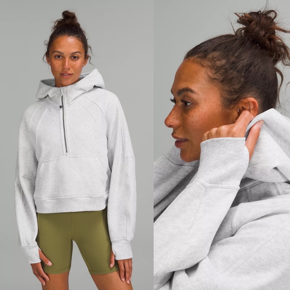 Lululemon Scuba Oversized 1/2 Zip Hoodie - Heather Grey XS/S